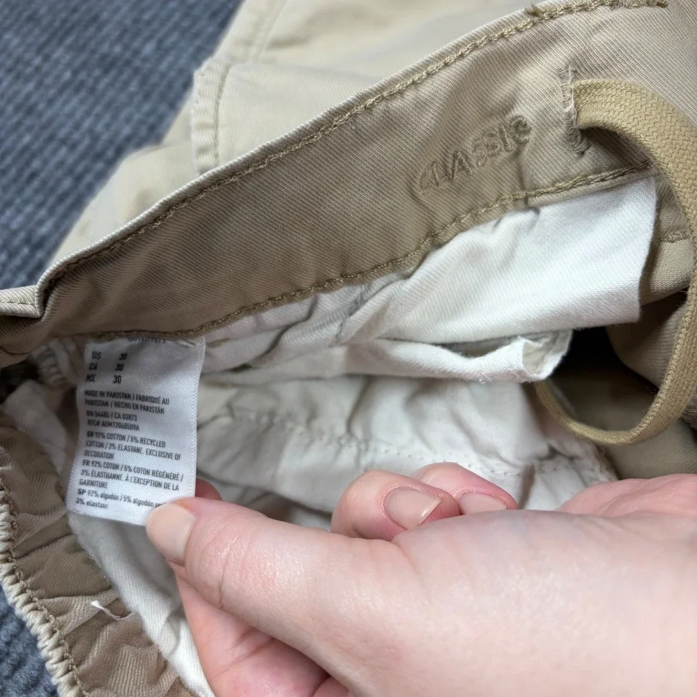 American Eagle Shorts Mens 30 Flex Classic Khaki Chino Tan